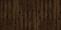 Dark brown natural grainy wood board wide texture. Rough wooden plank rustic panoramic background Royalty Free Stock Photo