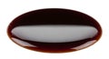 Dark Brown Oval Shaped Polished Gemstone Royalty Free Stock Photo