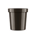 Dark Brown Plastic Container With Lid On White Background Royalty Free Stock Photo