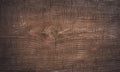 Dark brown scratched wooden cutting board. Wood texture Royalty Free Stock Photo