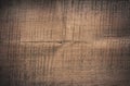 Dark brown scratched wooden cutting board. Wood texture Royalty Free Stock Photo