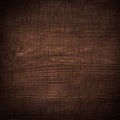 Dark brown scratched wooden cutting board. Wood texture Royalty Free Stock Photo