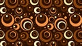 Dark Brown Seamless Retro Circles Pattern Vector Image Royalty Free Stock Photo