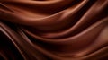 Dark Brown Silk Fabric Texture with Beautiful Waves. Elegant Background for a Luxury Product Royalty Free Stock Photo