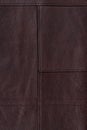 Dark brown stitched leather background. Royalty Free Stock Photo