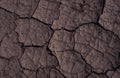 Dark brown texture Cracked earth drought Royalty Free Stock Photo