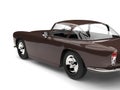 Dark brown vintage muscle car - rear view cut shot Royalty Free Stock Photo