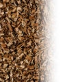 Dark brown wood chips create abstract rough texture background surface Royalty Free Stock Photo