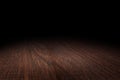 Dark brown wood floor texture perspective background for display or montage of product,Mock up template for your design Royalty Free Stock Photo