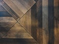 Dark brown background of wood parquet floor Royalty Free Stock Photo