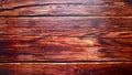 Dark brown wood planks background with clear wood grain patterns and cracks throughout the panel, blank areas of the image are lef Royalty Free Stock Photo