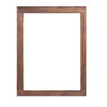 Brown wooden photo frame isolated on a white background Royalty Free Stock Photo