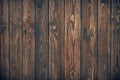 Dark brown wooden planks, texture. Grunge wood background. Rustic backdrop, pattern of natural carpentry floor. Timber wall with a Royalty Free Stock Photo