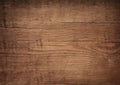 Dark brown wooden wall, table, floor surface. Aged board. Vector wood texture. Royalty Free Stock Photo