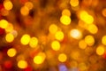 Dark brown yellow and red blurred Christmas lights Royalty Free Stock Photo