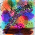 Dark bubbles and lines abstract style colorful strokes and splashes background abstract art backdrop