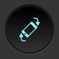 Dark button icon phone rotate arrows. Button banner round badge interface for application illustration Royalty Free Stock Photo