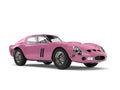 Dark candy pink old vintage sports car