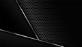 Dark carbon fiber background with metal lines Royalty Free Stock Photo