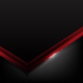 Dark carbon fiber and red overlap element abstract background vector illustration 006 Royalty Free Stock Photo