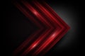 Dark carbon fiber and red overlap element abstract background