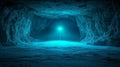 A dark cave is filled with light, bringing about hope and mysteriousness Royalty Free Stock Photo
