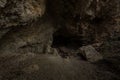 dark cave and rocks