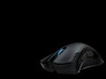 Dark charcoal color gaming mouse with multiple function buttons