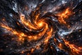 Dark Charcoal and Ember Orange Suppressed Energy Abstract Background Royalty Free Stock Photo