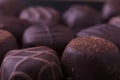 Dark Chocolate Pralines Royalty Free Stock Photo