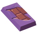 dark chocolate bar illustration vector Royalty Free Stock Photo