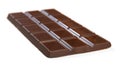 Dark chocolate bar isolated on white Royalty Free Stock Photo