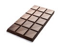 Dark chocolate bar isolated on white Royalty Free Stock Photo