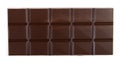Dark chocolate bar isolated on white Royalty Free Stock Photo