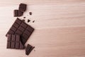 Dark chocolate bar Royalty Free Stock Photo