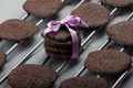 Dark chocolate biscuits Royalty Free Stock Photo