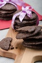 Dark chocolate biscuits Royalty Free Stock Photo