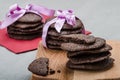 Dark chocolate biscuits Royalty Free Stock Photo