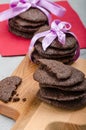 Dark chocolate biscuits Royalty Free Stock Photo