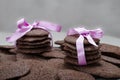 Dark chocolate biscuits Royalty Free Stock Photo