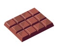 Dark chocolate block shapes, a symbol of gourmet