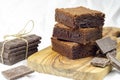 Dark chocolate brownie Royalty Free Stock Photo