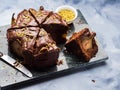 Dark Chocolate cake with pears and pistachio Royalty Free Stock Photo