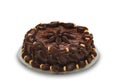 Dark chocolate cake. Well decorated Royalty Free Stock Photo