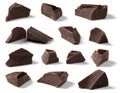 Dark Chocolate Chunks Royalty Free Stock Photo
