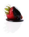 Dark Chocolate Covered Strawberry Royalty Free Stock Photo