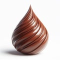 Dark chocolate drop. Desserts and sweet foods. AI generated