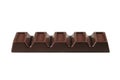 Dark chocolate isolated on a white background Royalty Free Stock Photo
