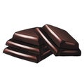 Dark chocolate pieces