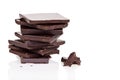 Dark chocolate pieces Royalty Free Stock Photo